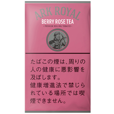 Ark Royal Berry Rose Tea 30g参考包装：粉红底，白字BERRY ROSE TEA，下方为人物圆框与日文警示