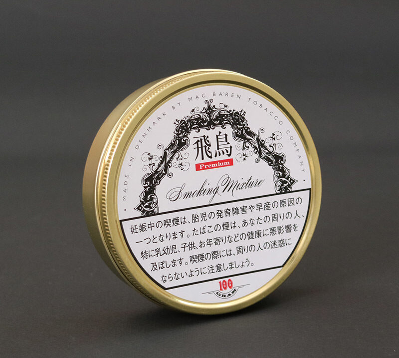 飞鸟 Asuka 100g包装参考图:金色边缘圆罐。