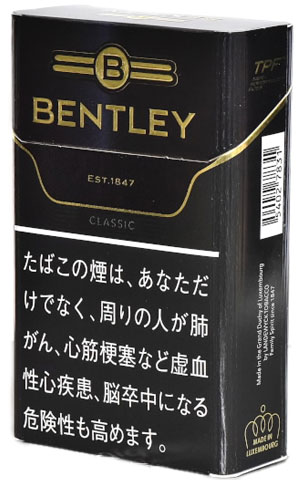 Bentley Black参考包装：黑色长盒含金色翼形B标、BENTLEY及CLASSIC字样