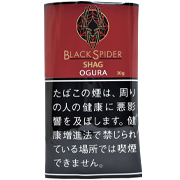 Black Spider Ogura 30g参考包装：暗红色袋面，中央小字OGURA，黑色警示区占下半部