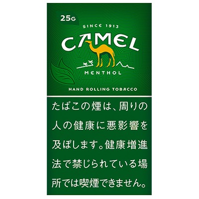 Camel Menthol 25g包装参考图：CAMEL、MENTHOL和25G。