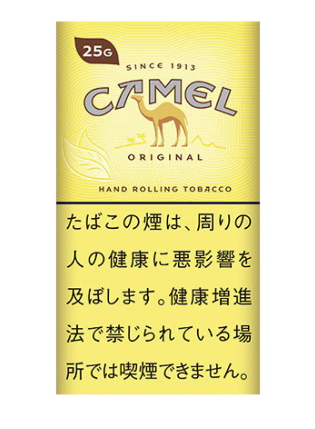Camel Original 25g包装参考图：HAND ROLLING TOBACCO与25G。