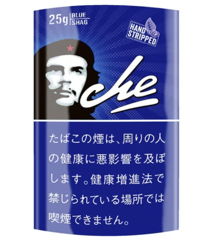 Che Shag Blue 25g包装参考图：BLUE SHAG及白色che。