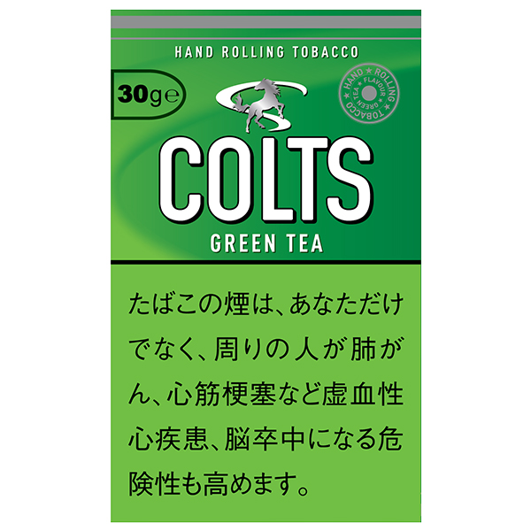 Colts Green Tea 30g包装参考图：COLTS与GREEN TEA。