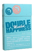 Double Happiness Menthol参考包装:青绿小盒有深色字标和双色圆形线纹