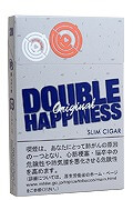 Double Happiness Original参考包装:白色小盒有深蓝字标,上方灰红圆形线纹