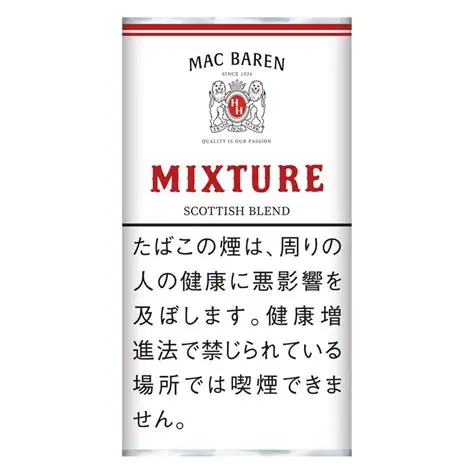 Mac Baren Mixture包装参考图:主文字,红色MIXTURE。