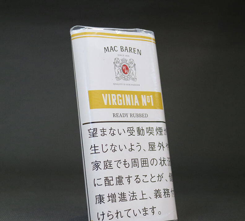 Mac Baren Virginia No.1包装参考图:颜色,白色袋面配黄色名称带。