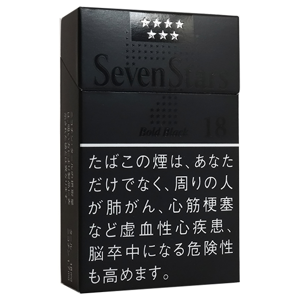 Seven Stars Bold Black包装参考图：主色，黑色盒面。