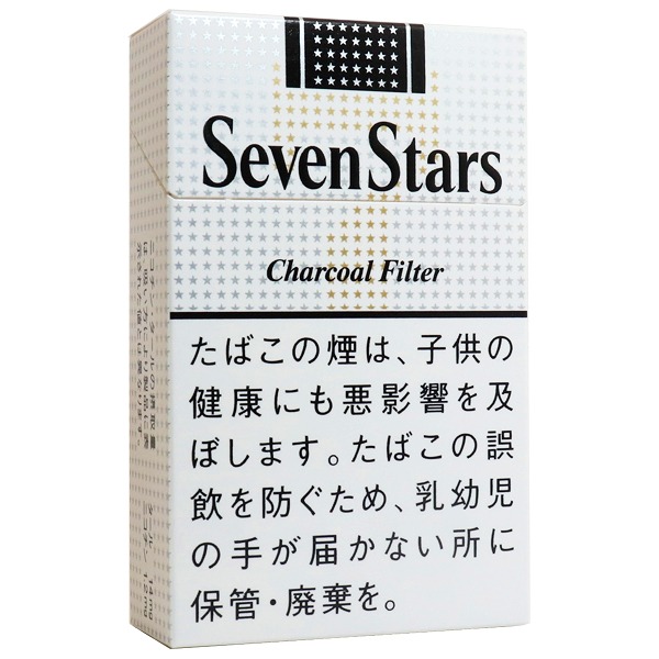 Seven Stars BOX包装参考图：纹样，白底重复浅色小星纹。
