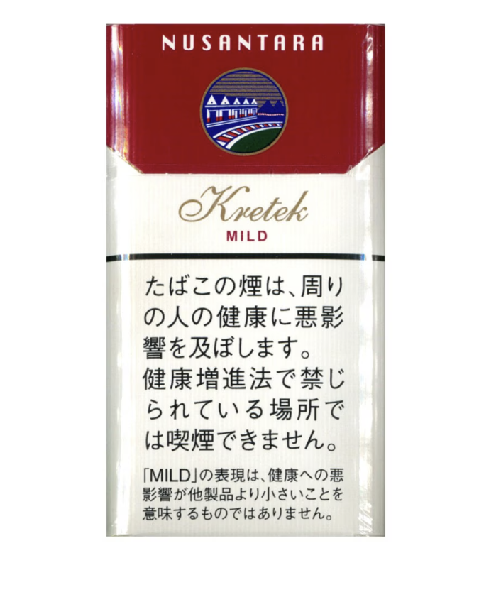 Garam Nusantara Mild 12包装参考图:品牌层级,Gudang Garam图案与NUSANTARA文字。