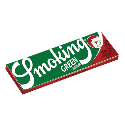 Smoking Green Single参考包装:绿色横册中央为白色Smoking字样,右端有红色斜角色块